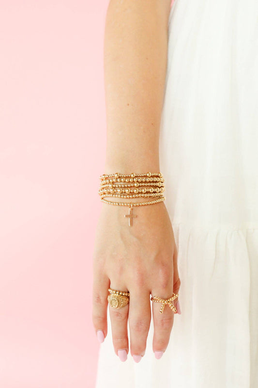 Cross Gold Charm Bracelet | Standard