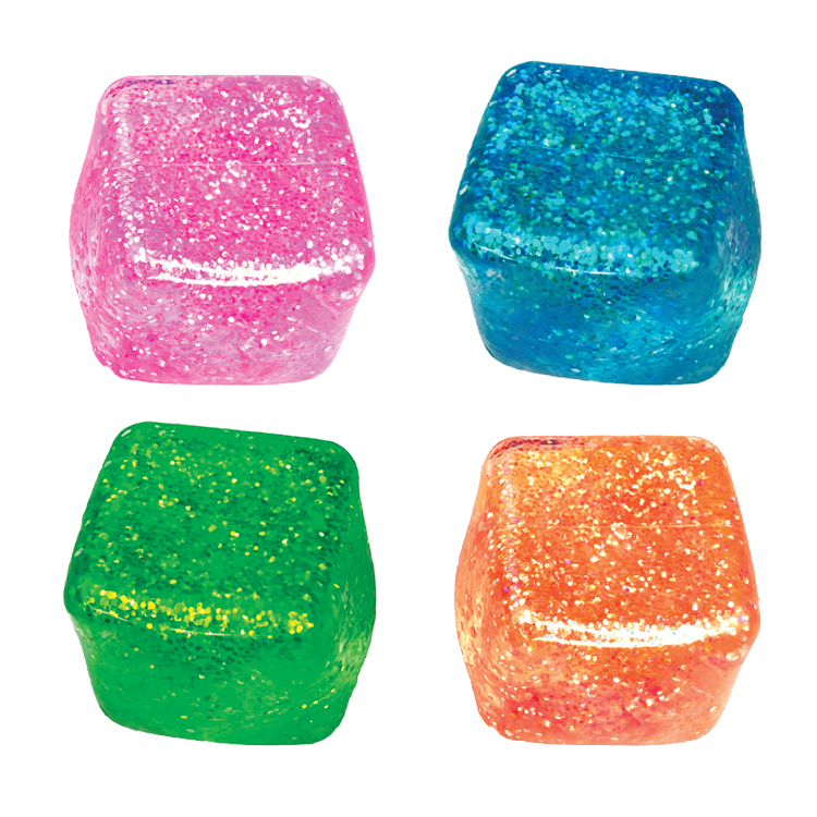 Fun Doh Glow in the Dark Squishy Sparkle Cube