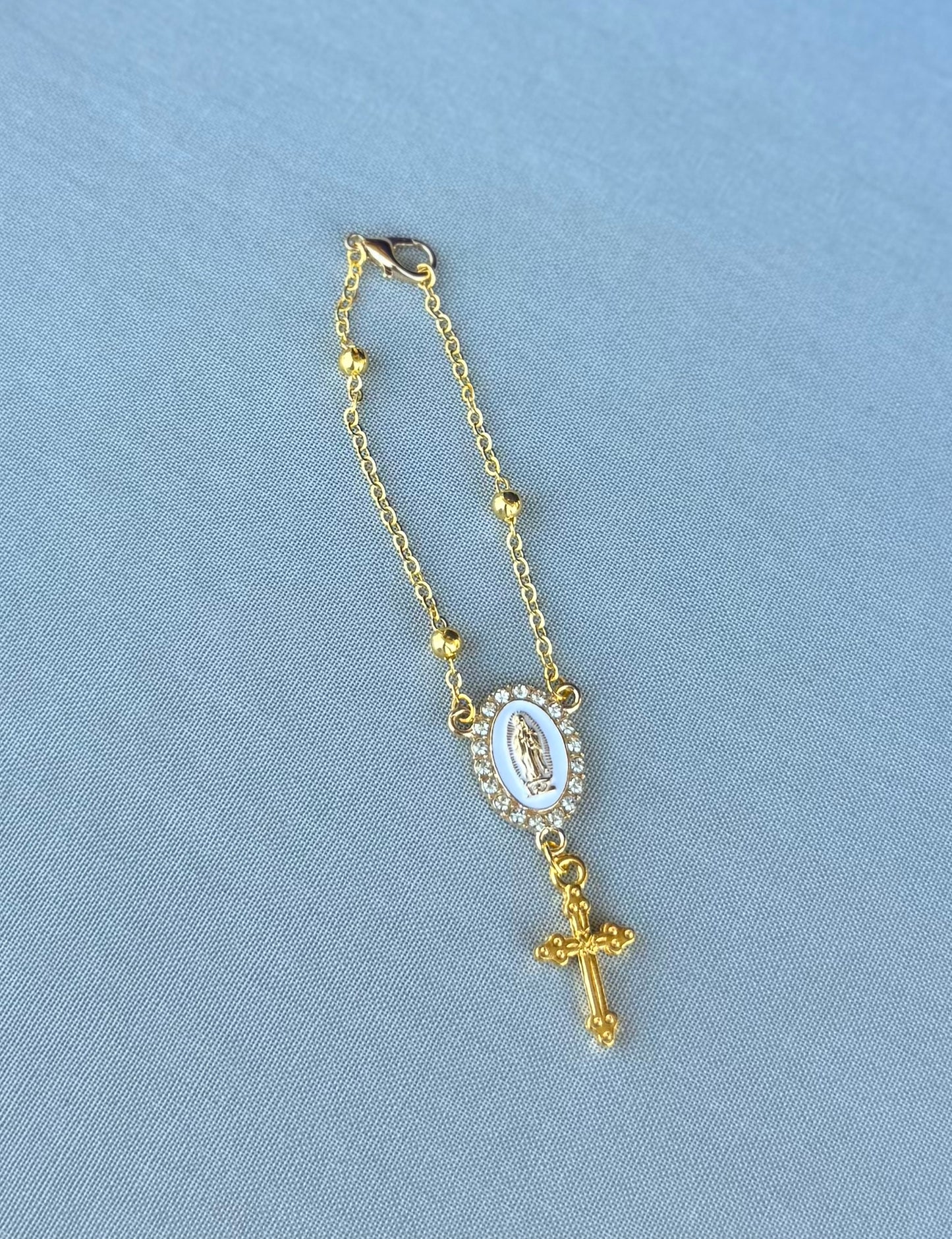 Steering Wheel Rosary Charm