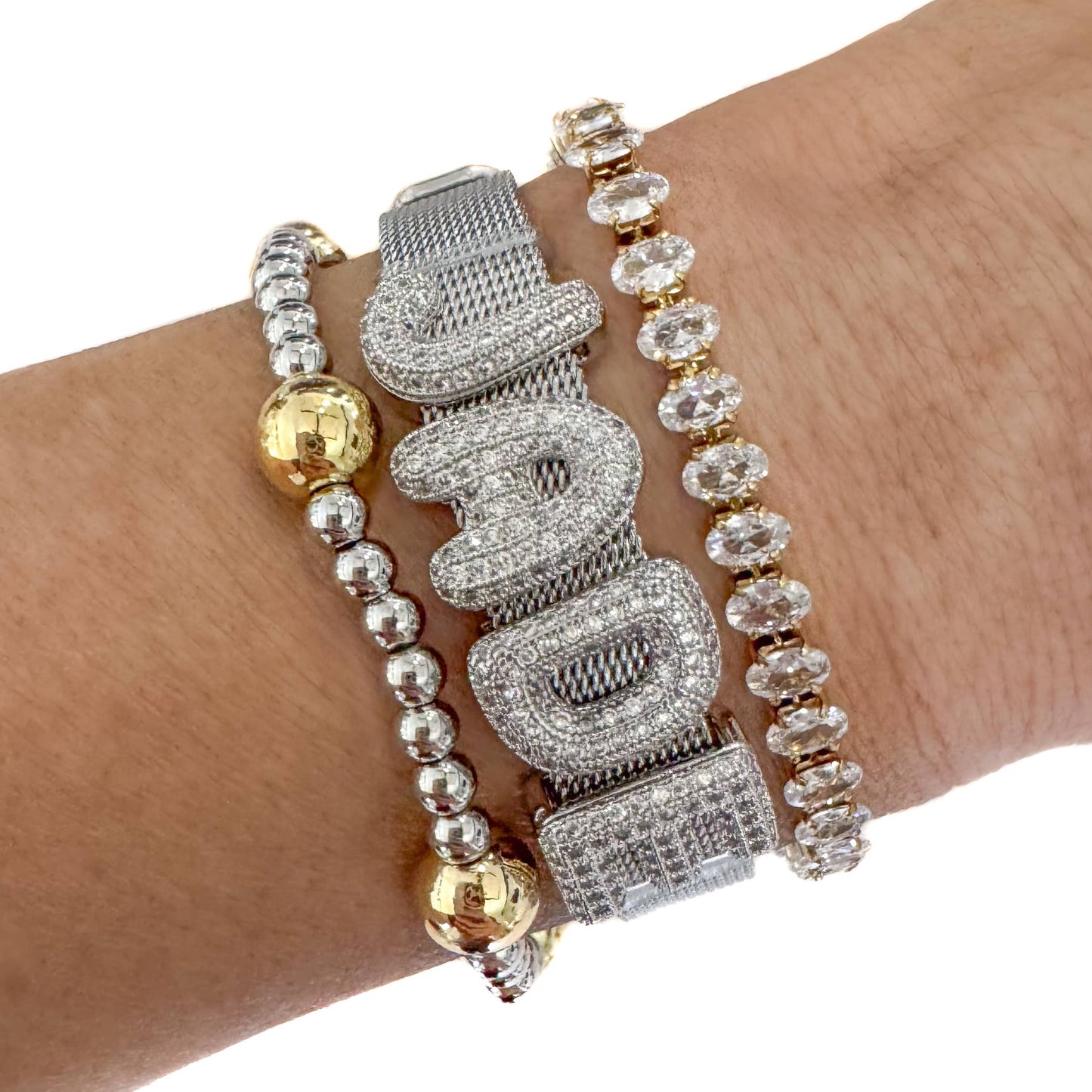 Watch Charm Bracelet | K-CZ SILVER