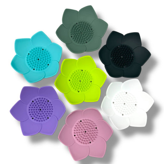 Lotus Shape Shower Steamer Tray | White