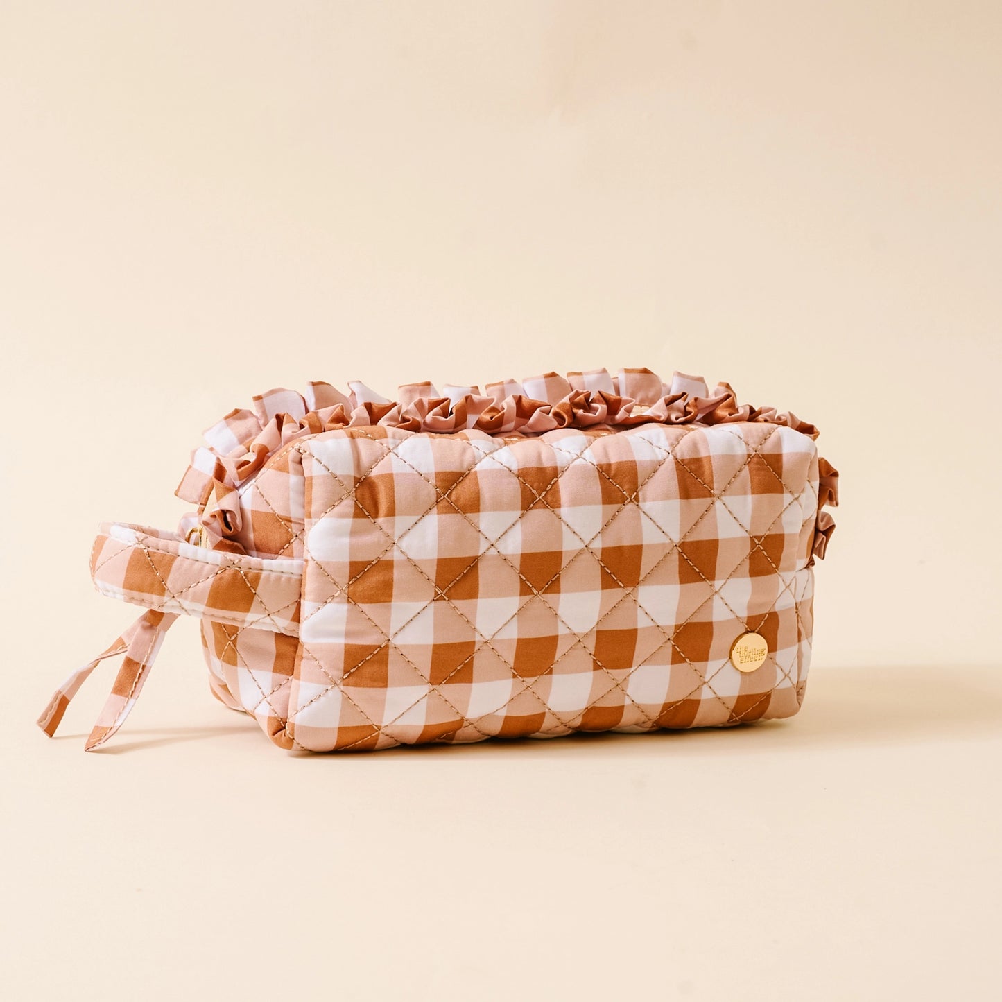 Essentials Quilted Cosmetic Pouch | Maple Gingham