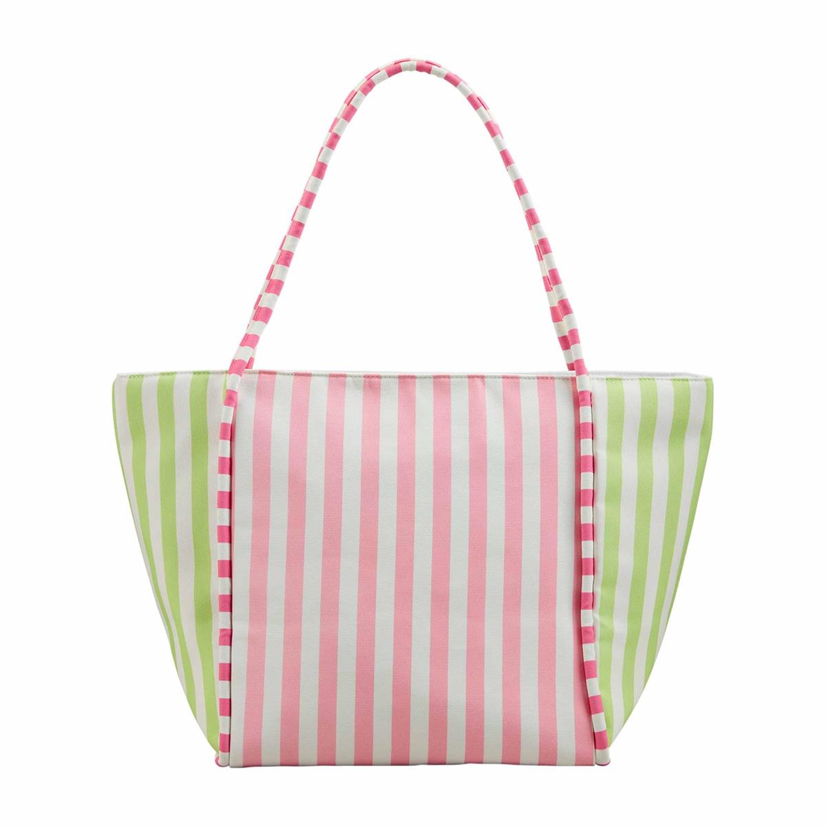 Striped Cooler Tote