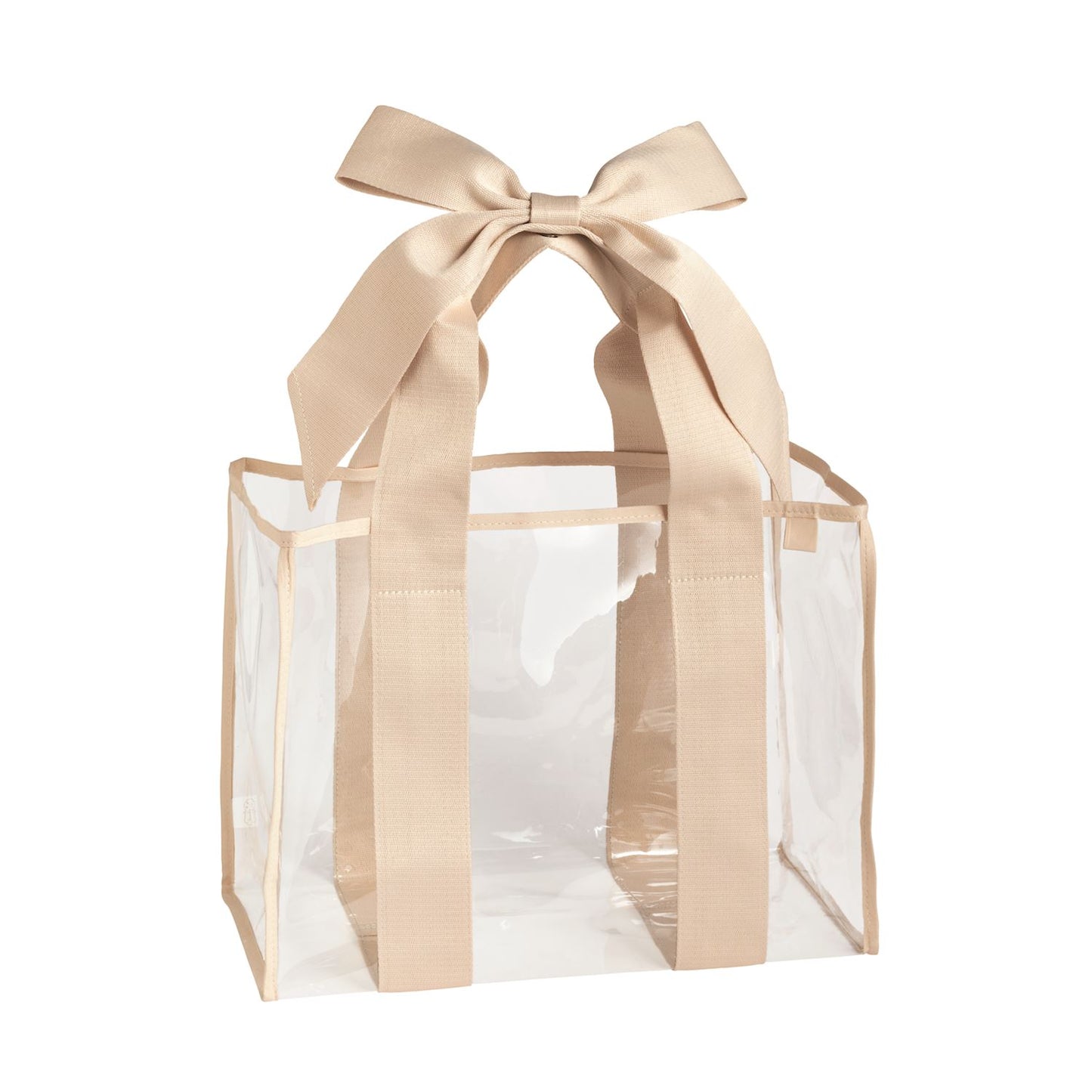 Clear Bow Tote | Ivory