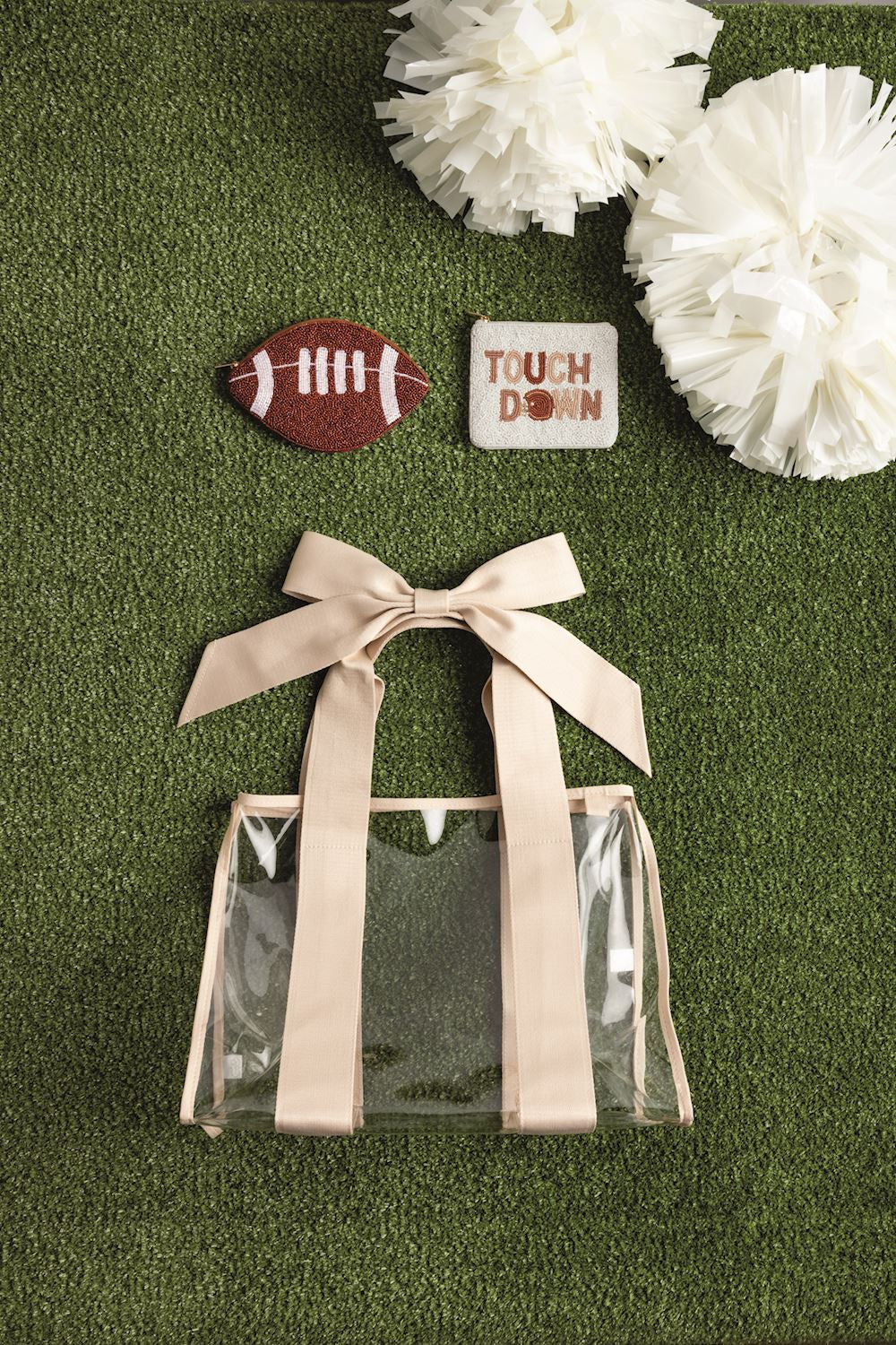 Clear Bow Tote | Ivory
