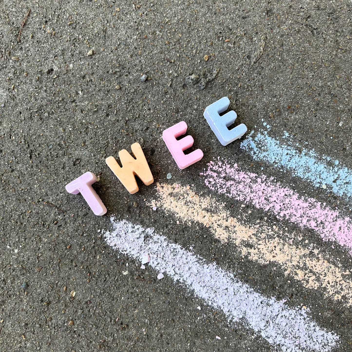 Alphabet Handmade Sidewalk Chalk (for little hands)