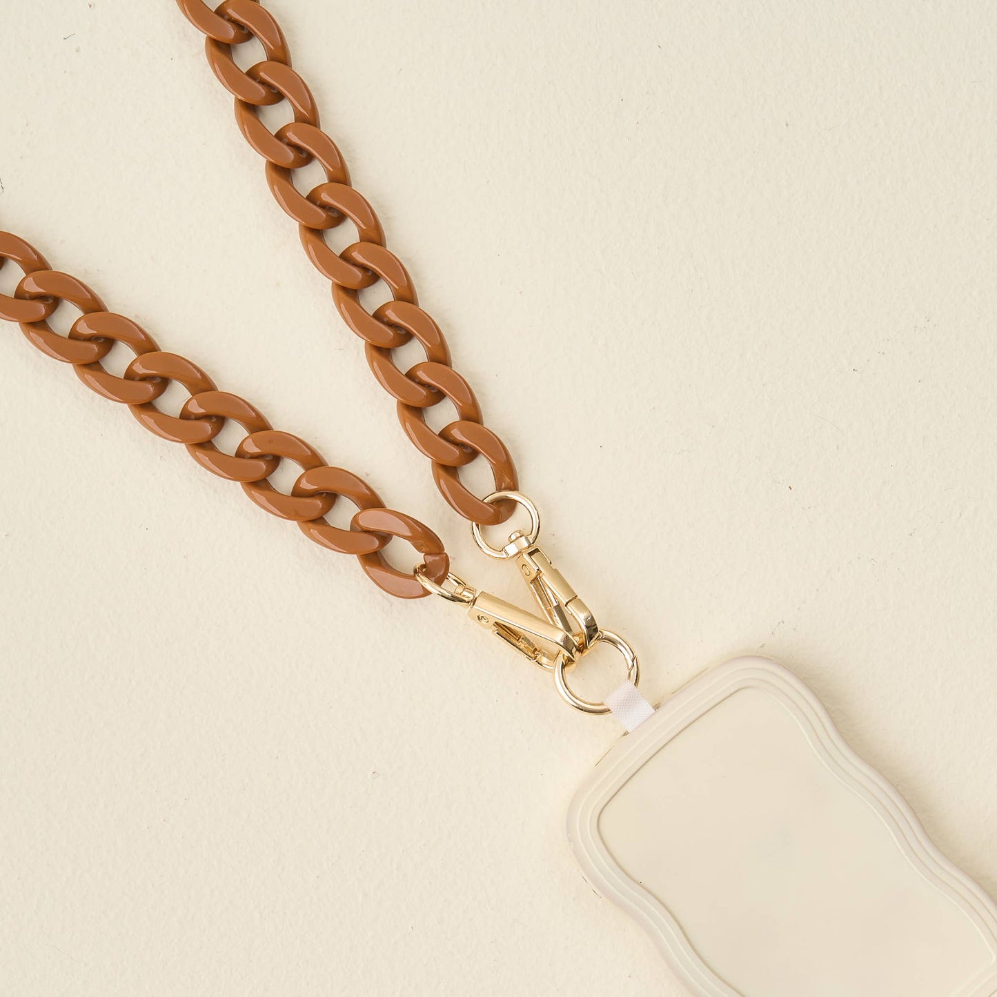 Hold the Phone Crossbody Chain | Mocha Brown