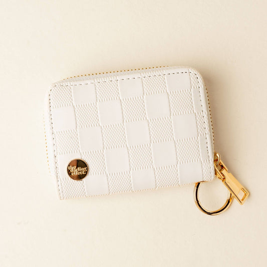Zip Around Wallet | Check White