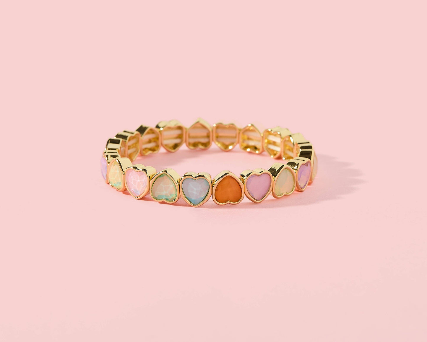 Pink Hearts Stretch Bracelet | Love