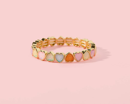 Colorful Love Hearts Stretch Bracelet | Hope