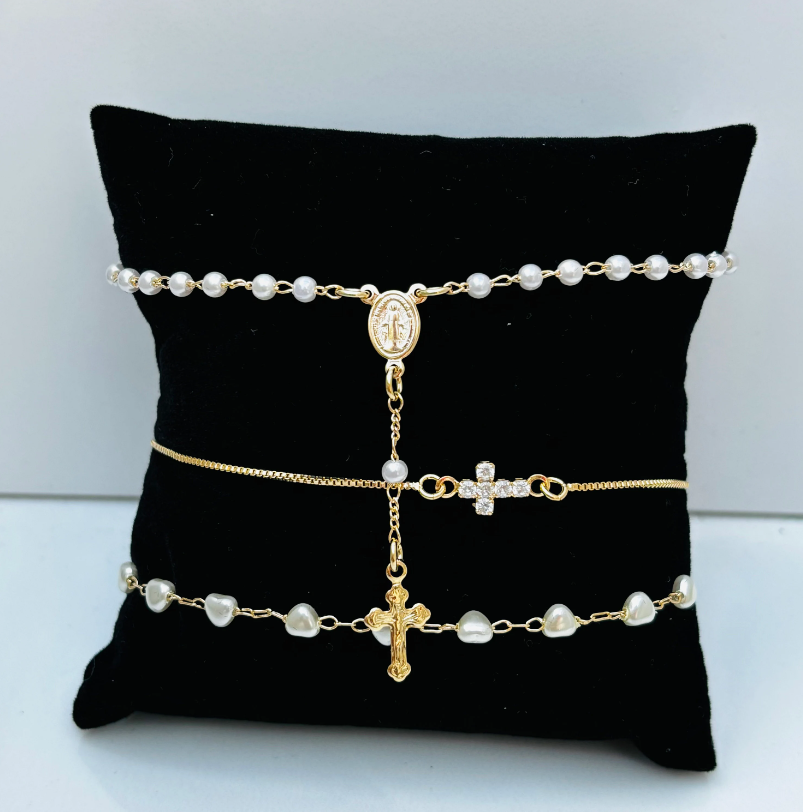 Gold Rosary Bracelet