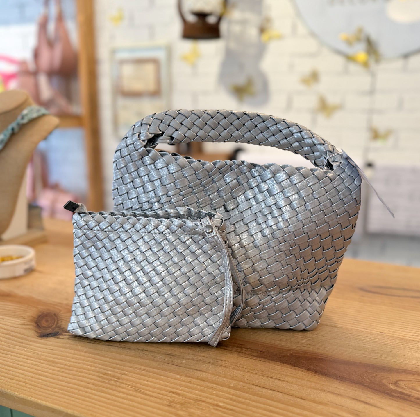 Woven Leather Crossbody Bag | Medium