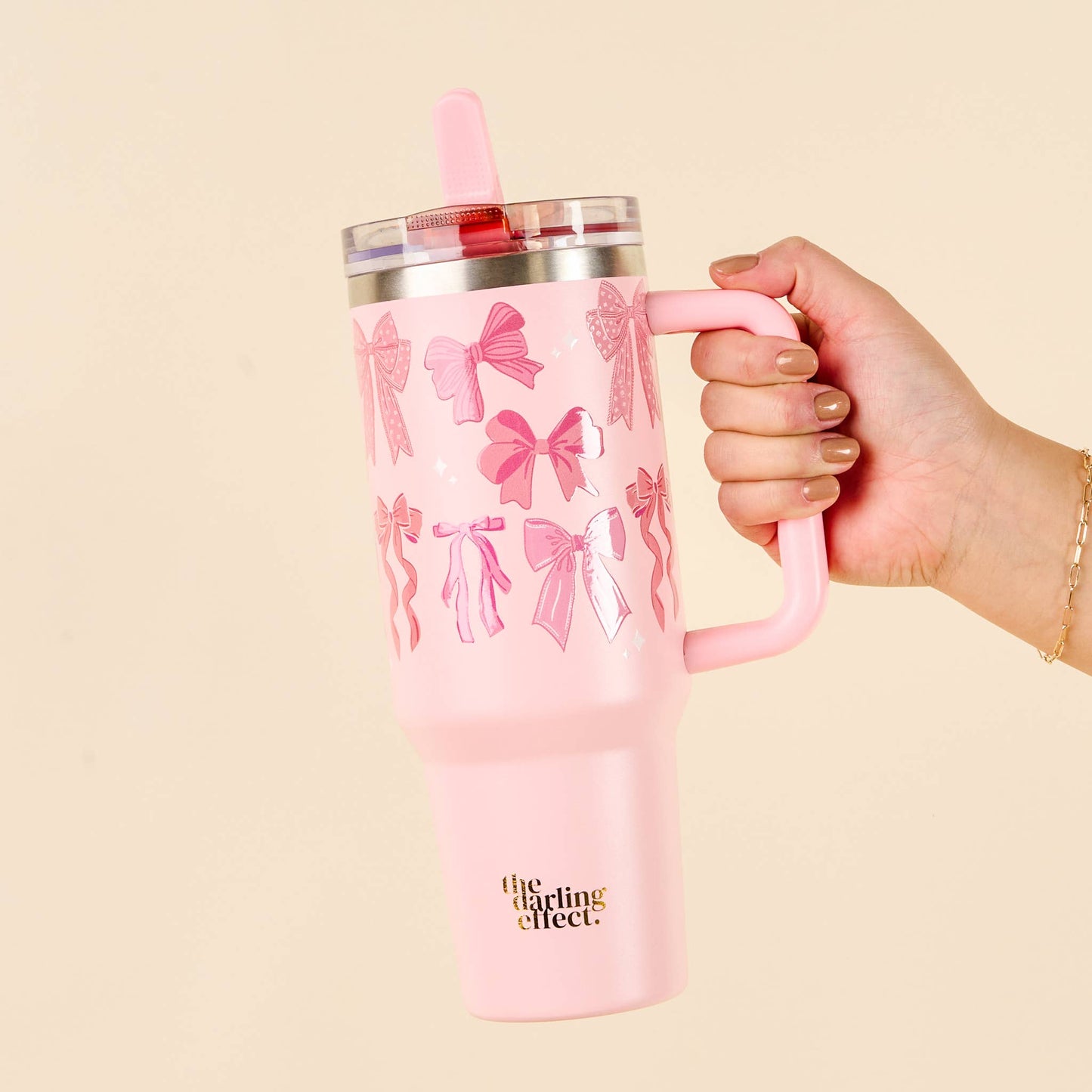 40oz Flip Straw Tumbler | Blushing Bows