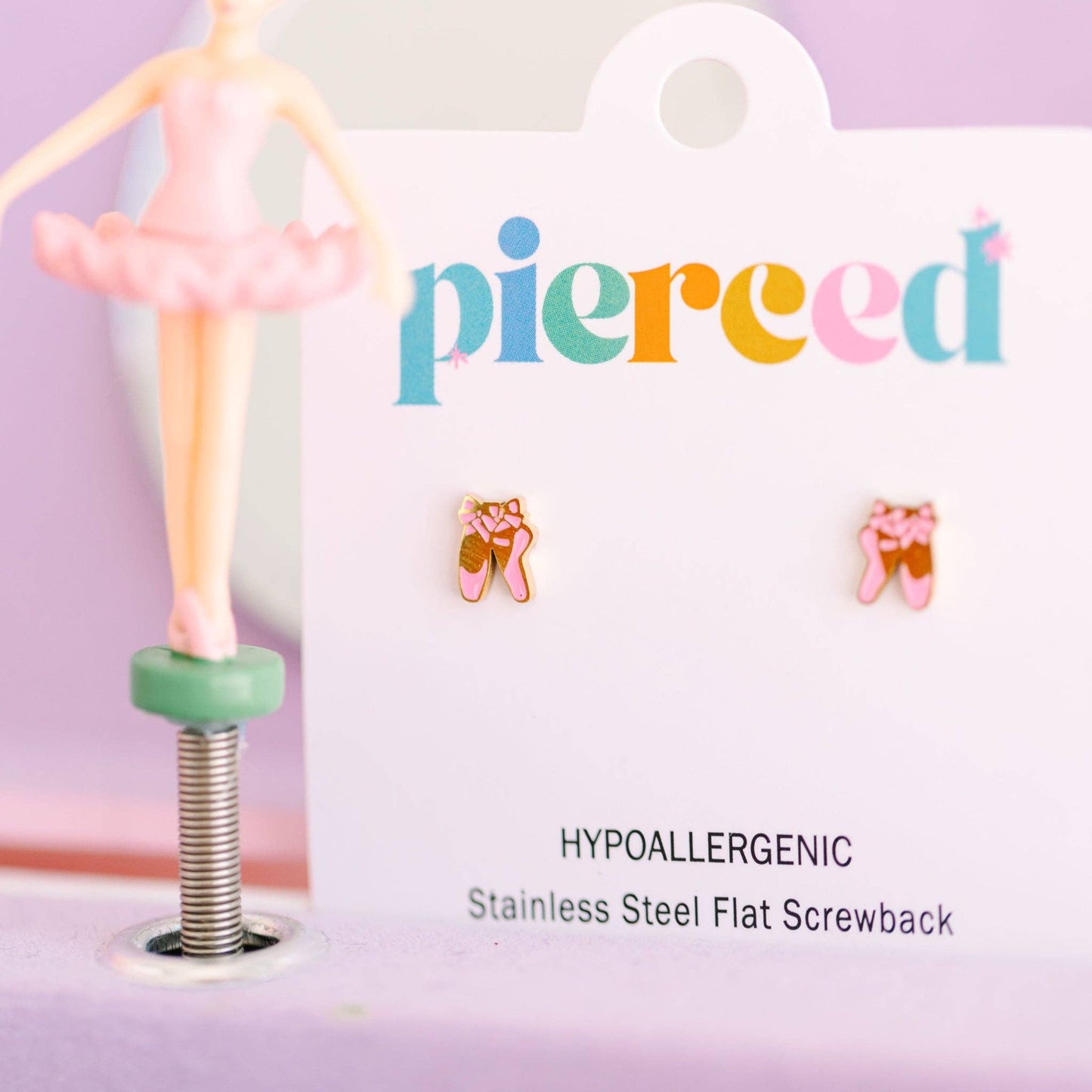 Ballet Slipper Stud Earrings