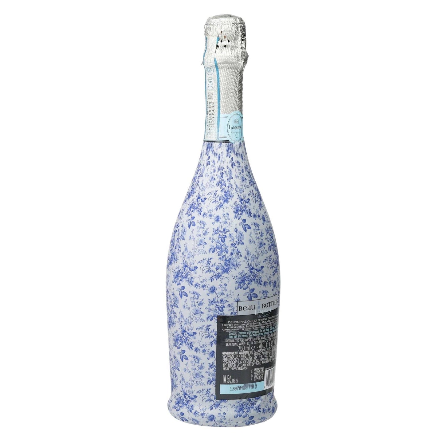 Beau Bottles Wrap | Grand-millenial Blue Floral