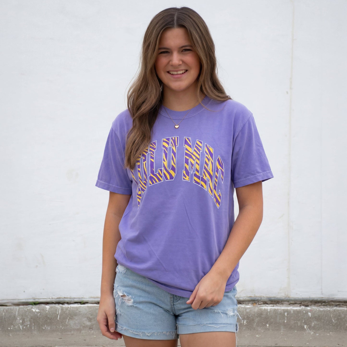 Tiger Stripes Tee | Violet / Adult Large