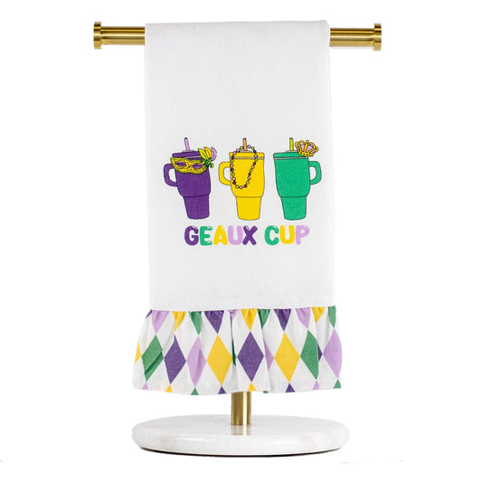 Geaux Cup Ruffle Hand Towel | 20" x 28"