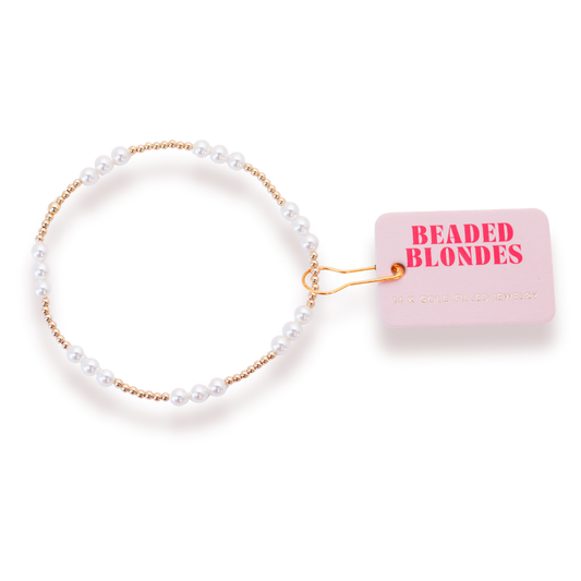 ILY Pearl Bracelet in Gold | Petite