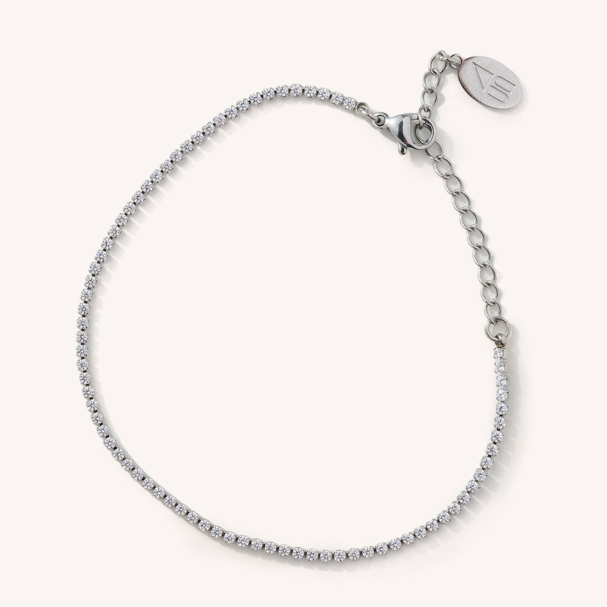 Silver Micro Tennis Bracelet- Waterproof