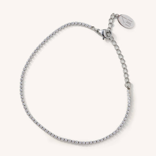 Silver Micro Tennis Bracelet | Waterproof