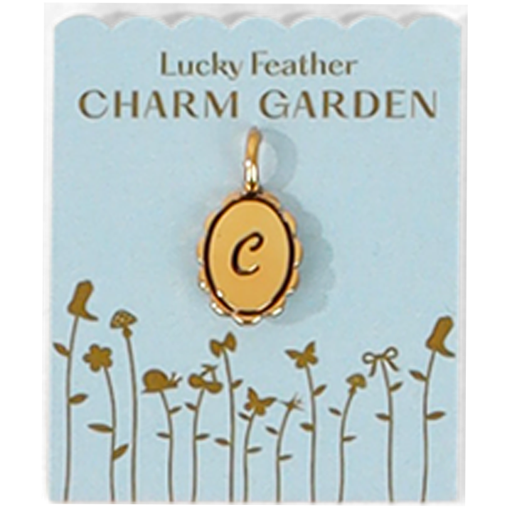 Charm Garden Scalloped Initial Charm | Gold C