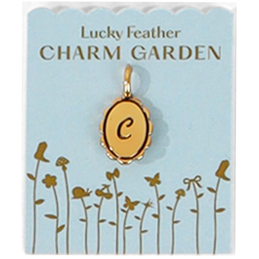 Charm Garden Scalloped Initial Charm | Gold C