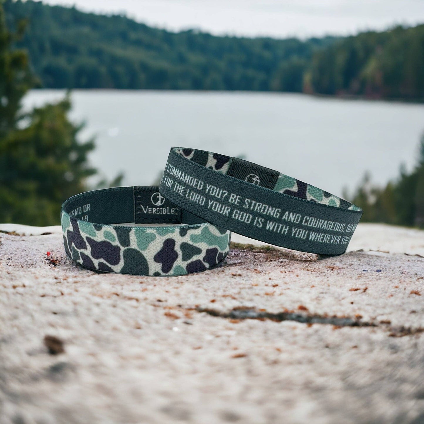 Versible River Rock Camo Band | Philippians 4:13 - XL