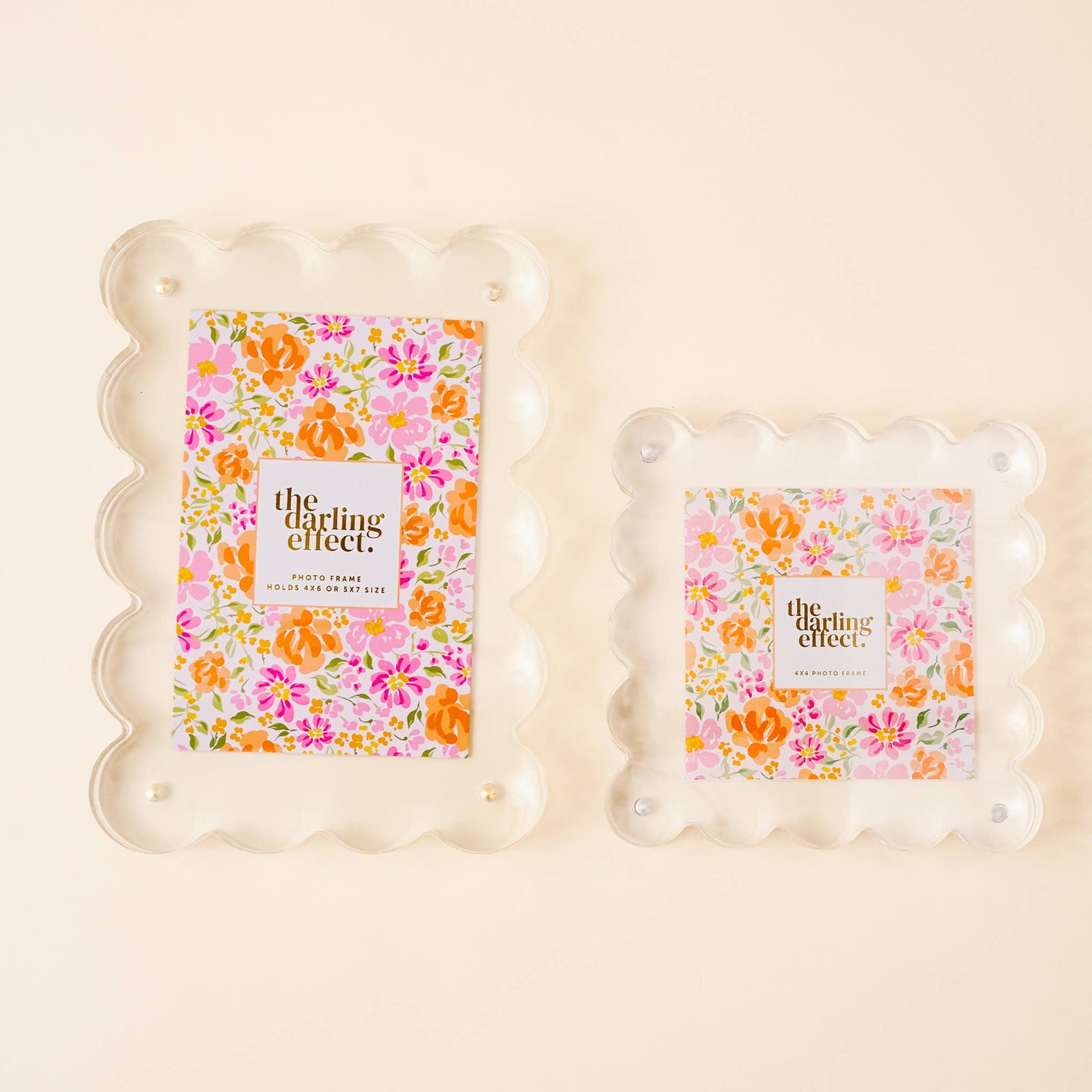 Square Scalloped Acrylic Frame | Clear
