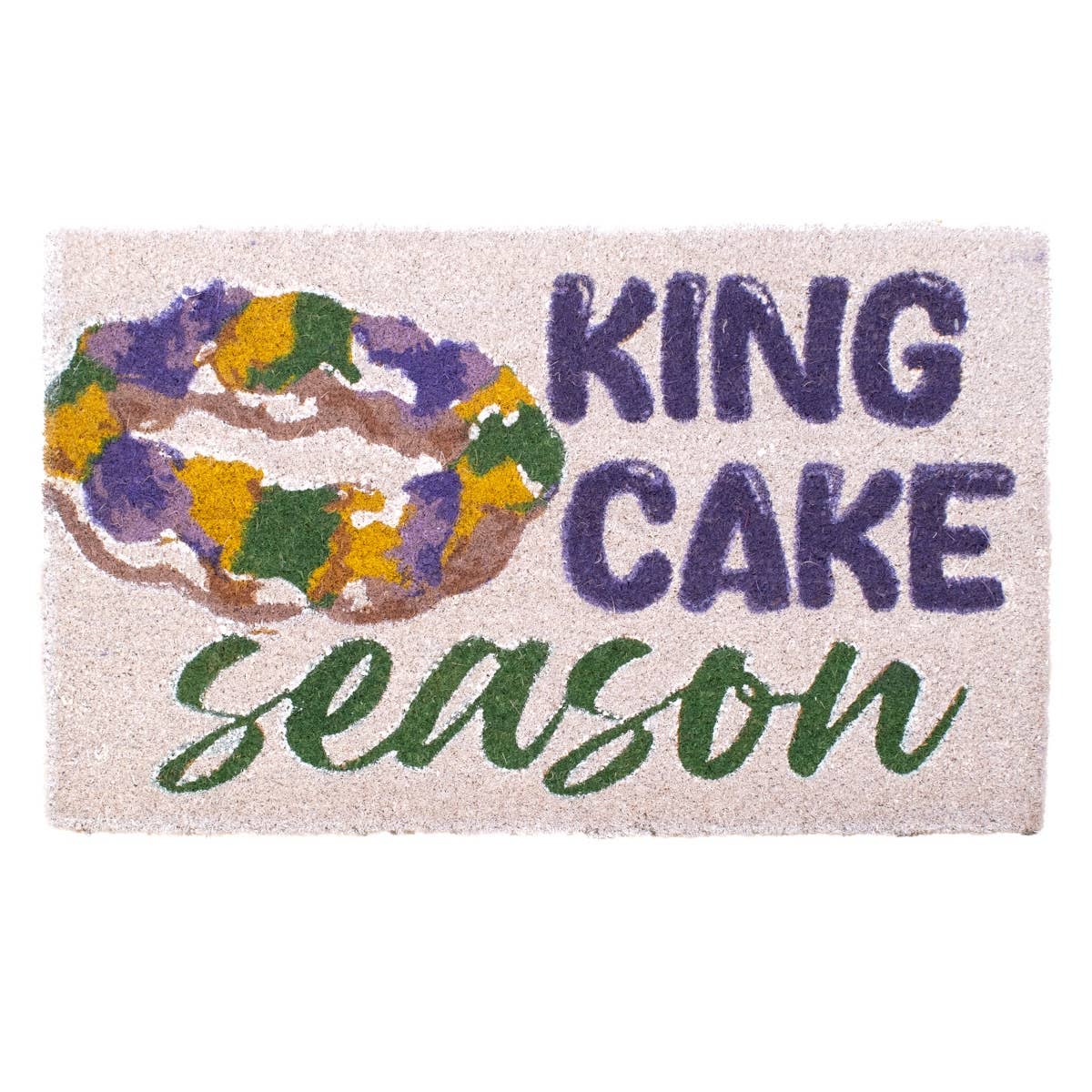King Cake Season Coir Doormat