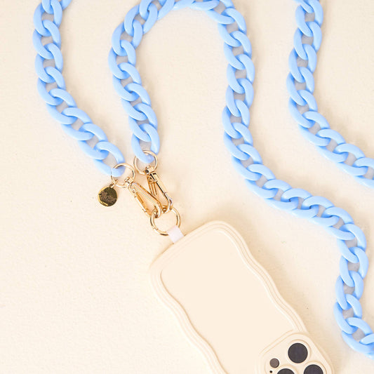 Hold the Phone Crossbody Chain | Light Blue