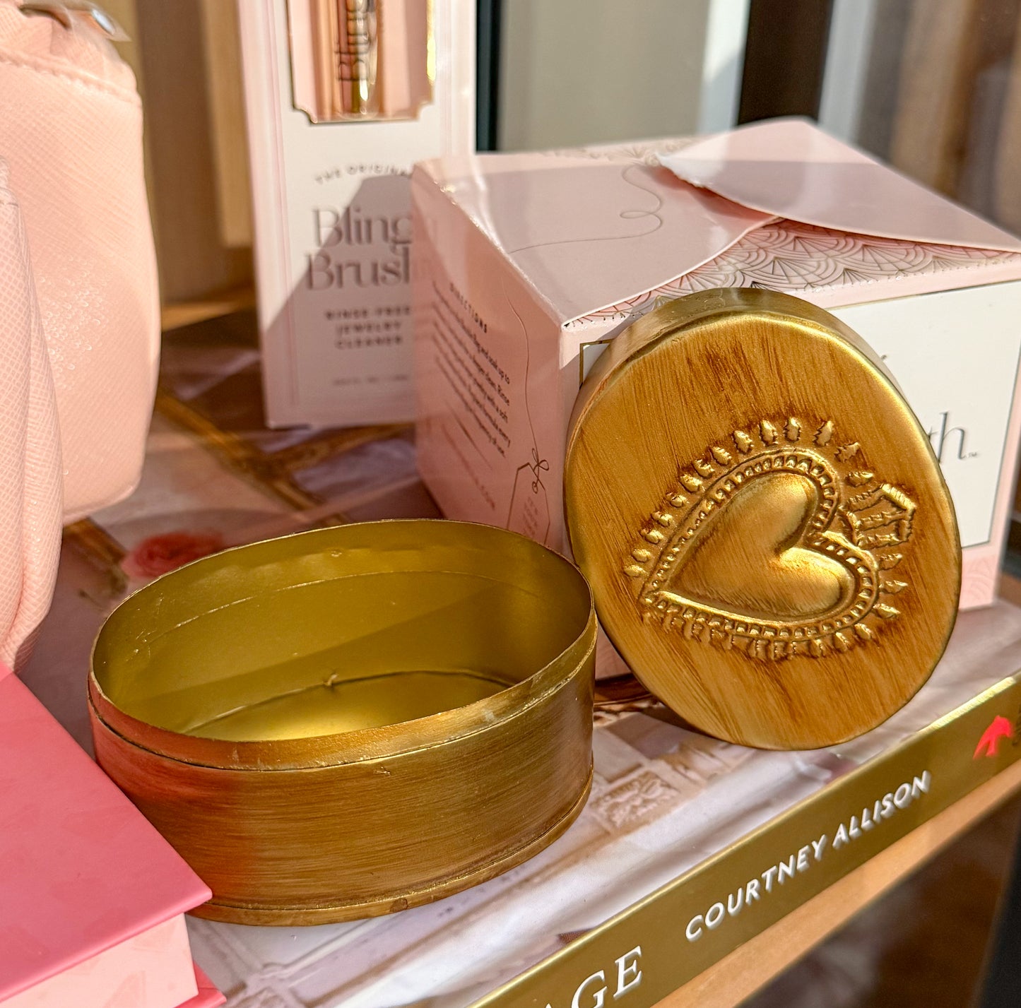 Brass Oval Trinket Box | Royal Heart