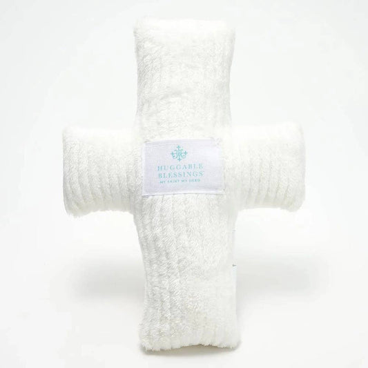Huggable Cross Prayer Pillow | White