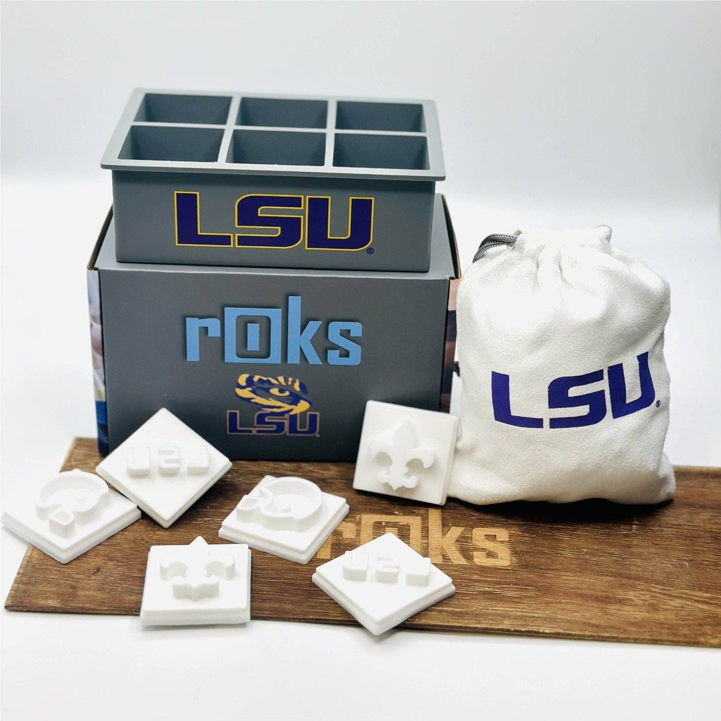 LSU Custom Cocktail Ice Tray Bundle