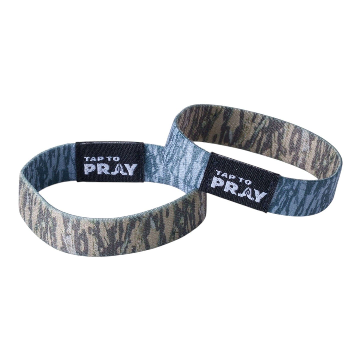 Tap To Pray® Wristband | Tree Bark Camo - XSmall