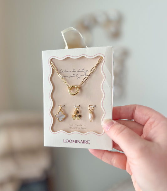 Charm Necklace Set | Clover