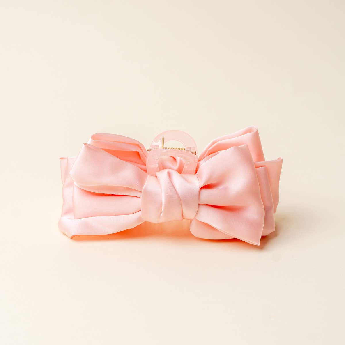 Satin Bow Claw Clip | Blush