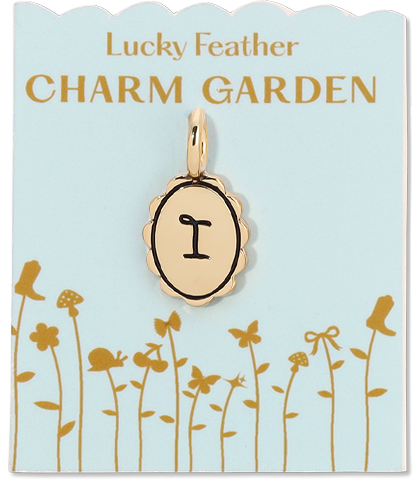 Charm Garden Scalloped Initial Charm | Gold I