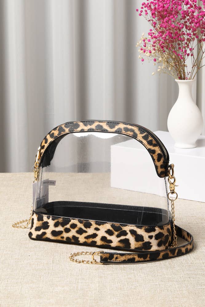 Clear Stadium Bag | Leopard