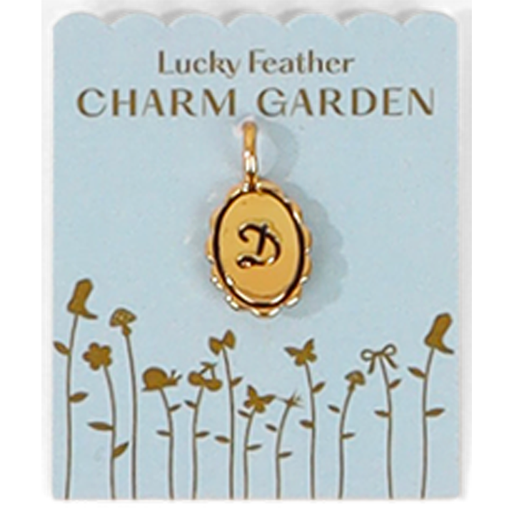 Charm Garden Scalloped Initial Charm | Gold D