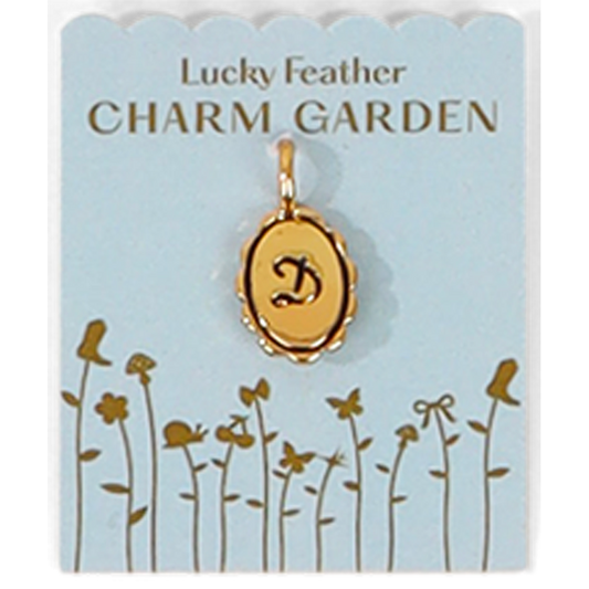 Charm Garden Scalloped Initial Charm | Gold D