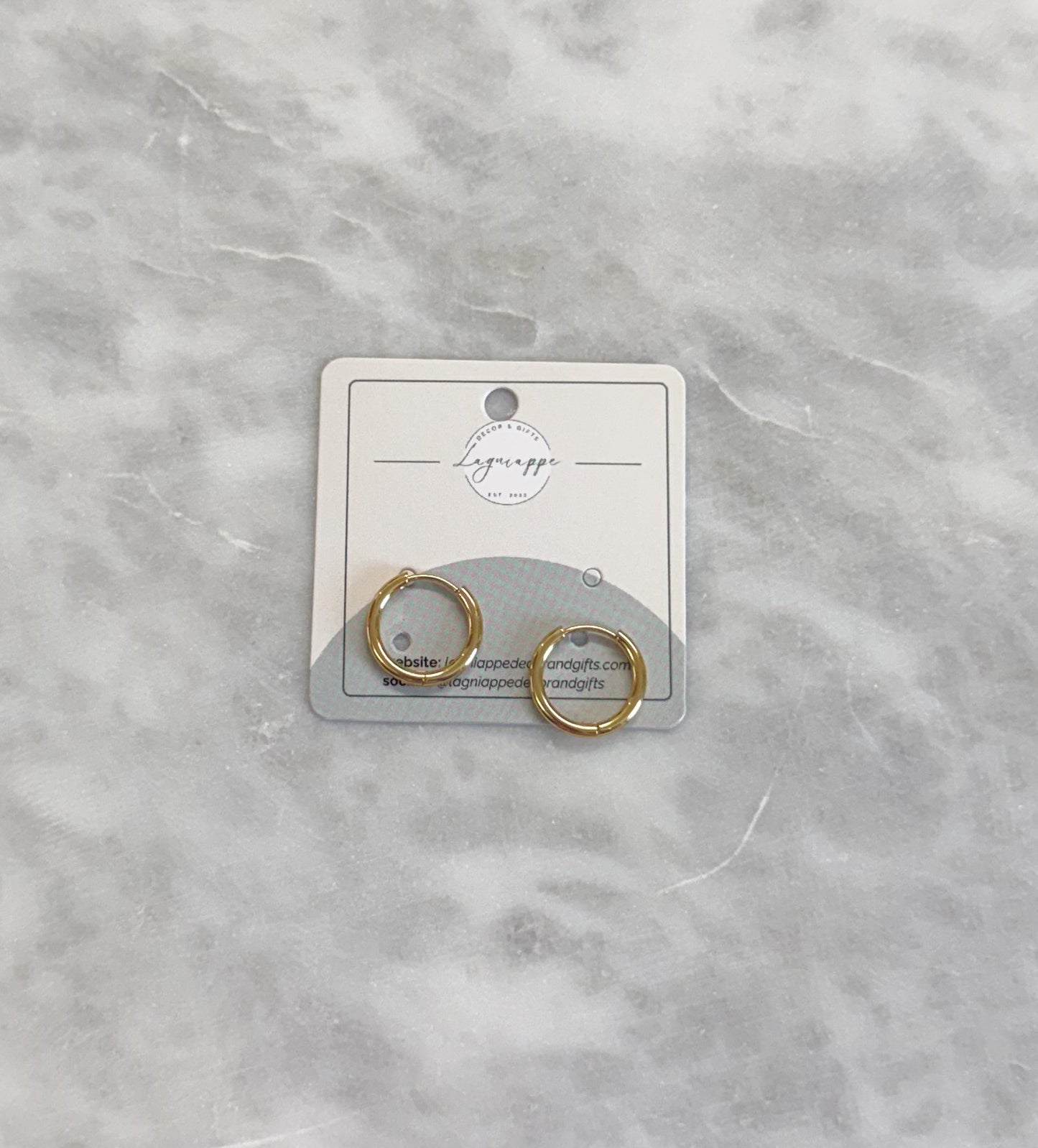 Stainless Steel Hoops | Gold