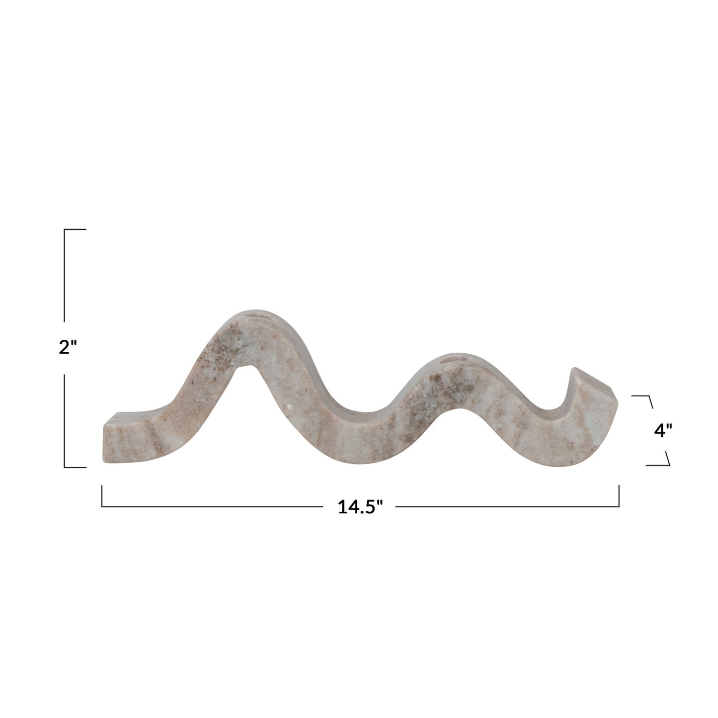 Marble Wave Double Taper Holder