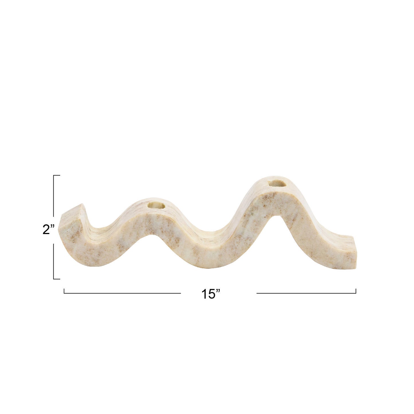 Marble Wave Double Taper Holder