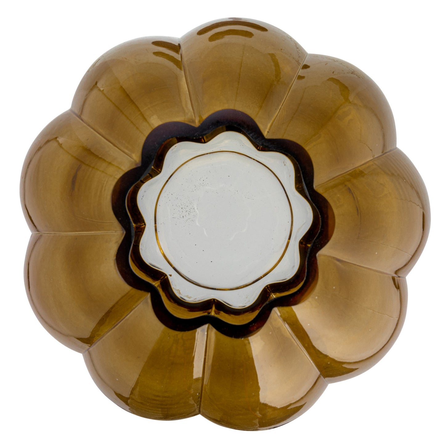 Fluted Glass Vase | Brown Amber