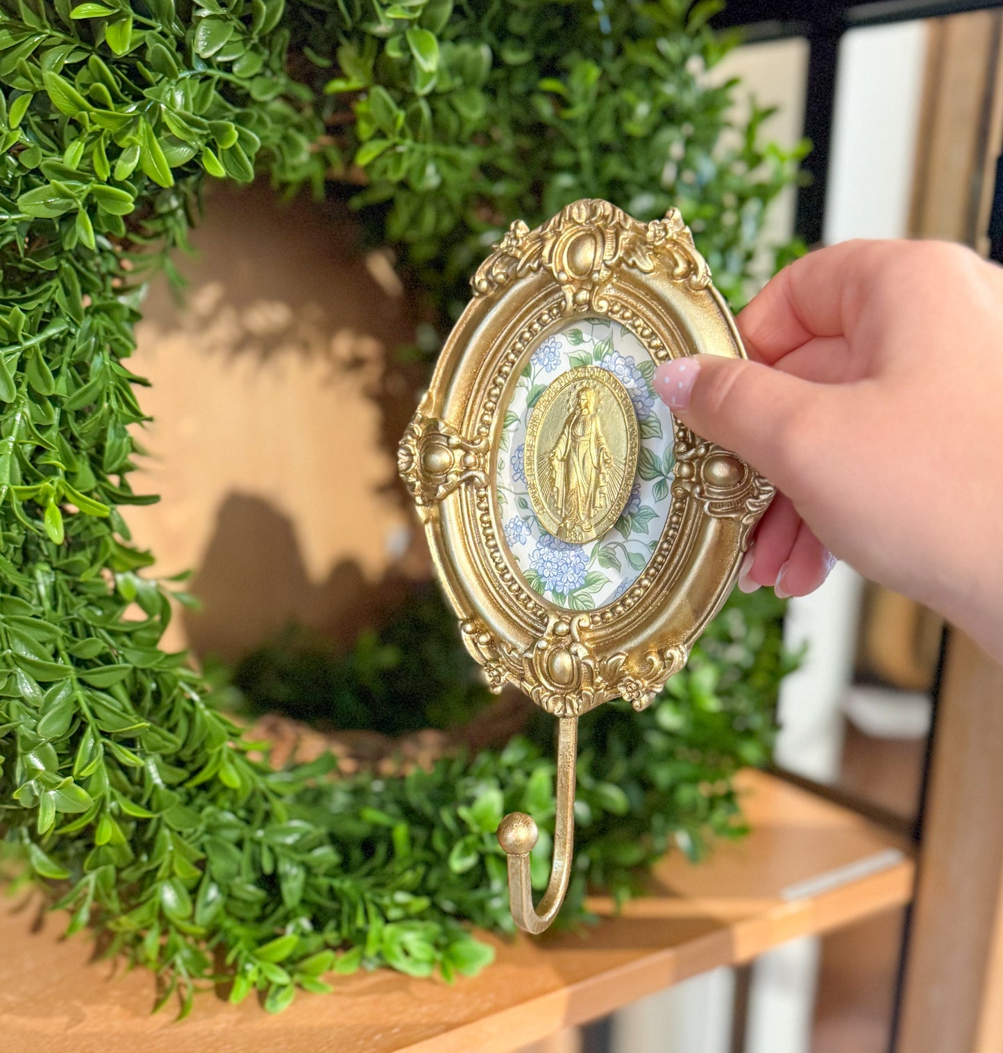 Miraculous Virgin Mary Intaglio Hook Frame