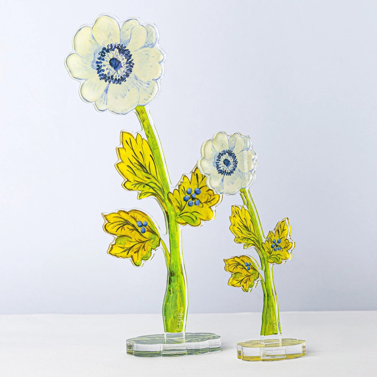 Blue Anemone Acrylic Floral