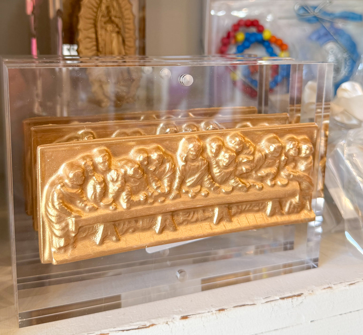 Gilded Last Supper Acrylic Block