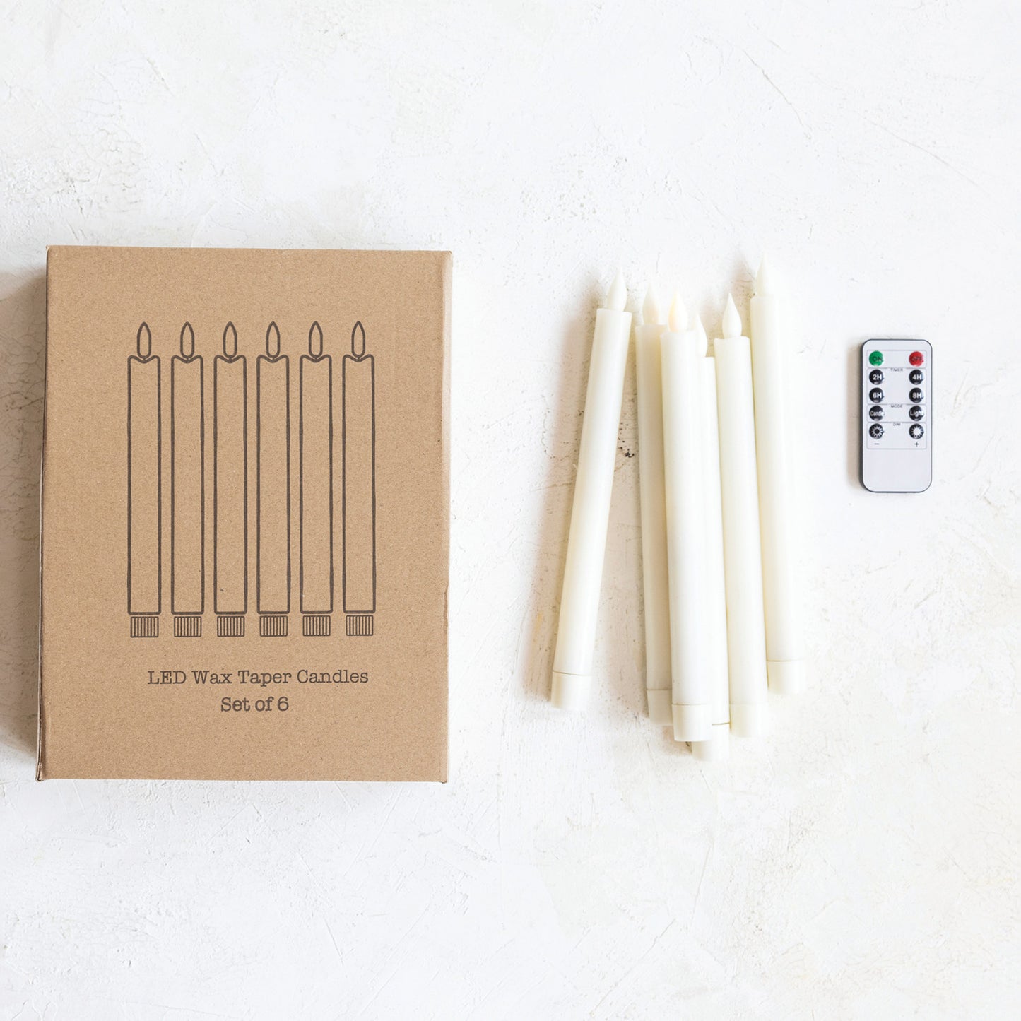 Flameless LED Taper Candles | Set of 6