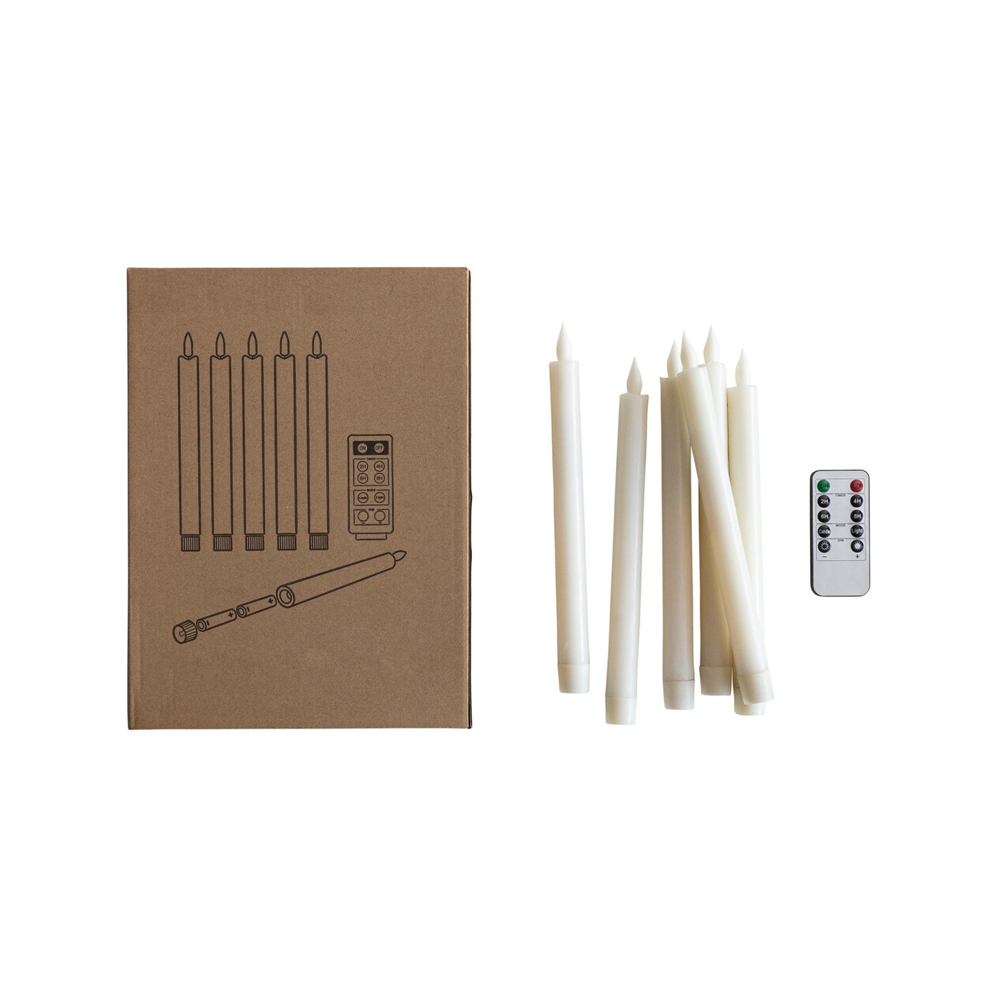 Flameless LED Taper Candles | Set of 6