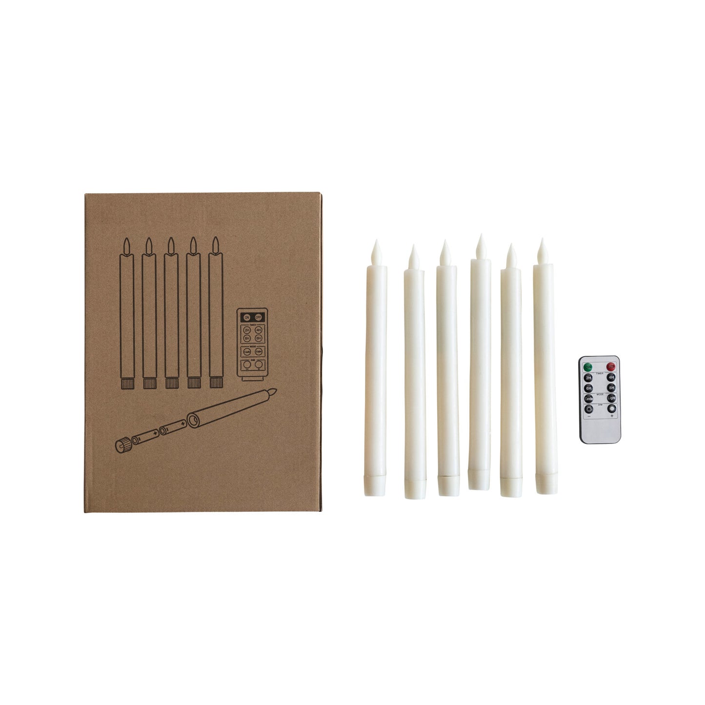 Flameless LED Taper Candles | Set of 6